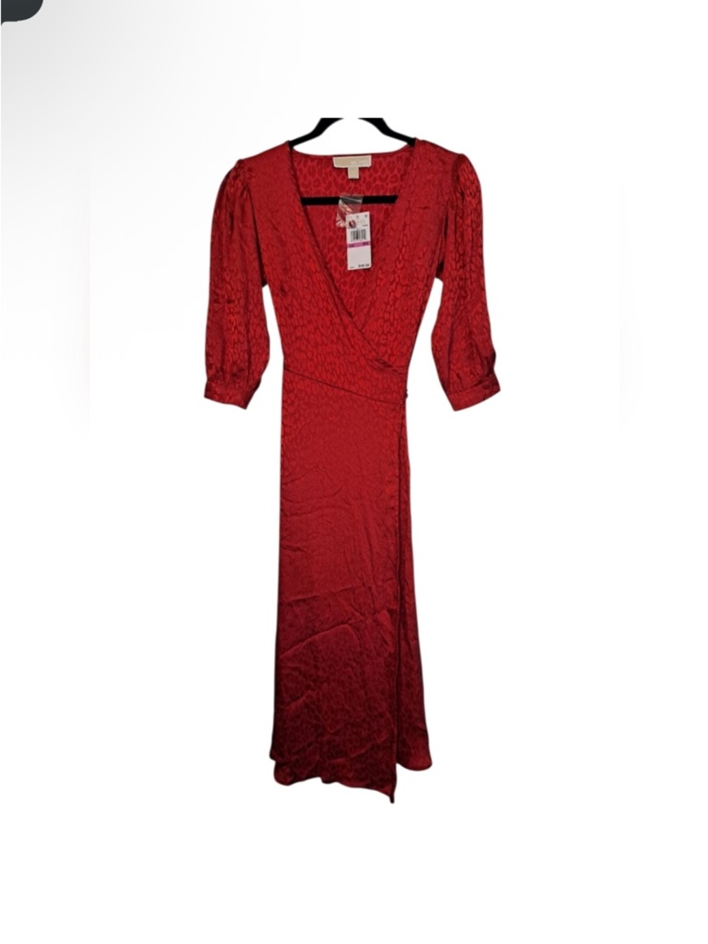 MICHAEL Michael Kors Cheetah Jacquard Midi Wrap Dress